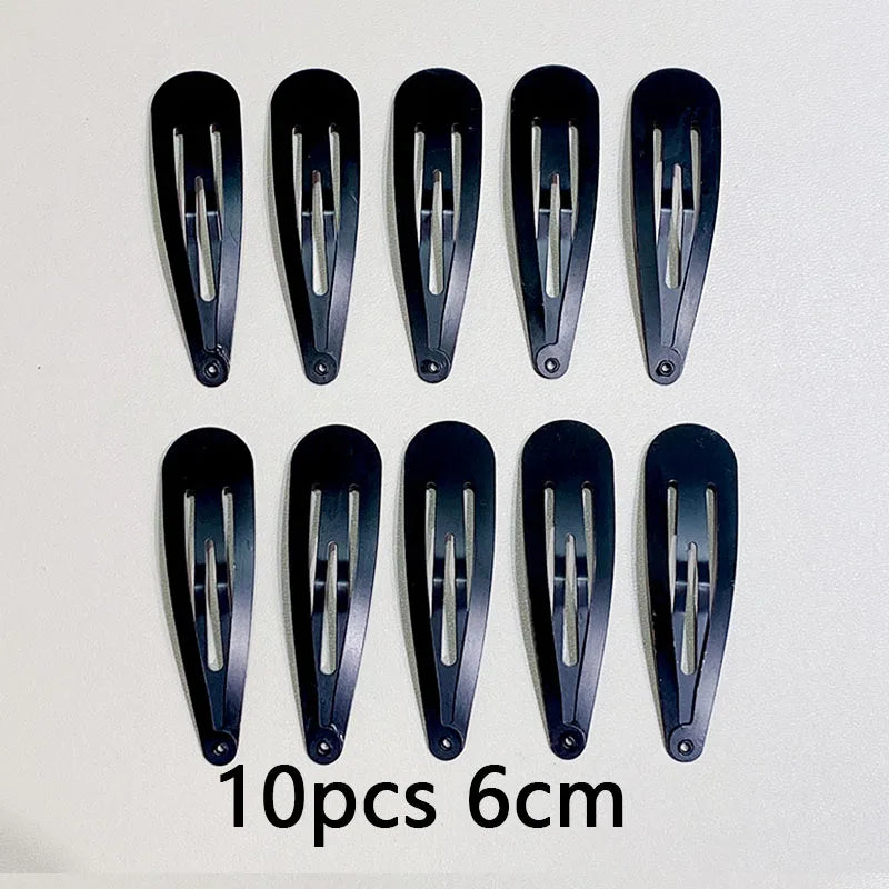 10/20/30pcs/set Women Silver Gold Black Waterdrop Shape Basic Alloy Hair Clips BB Hairpi detail view