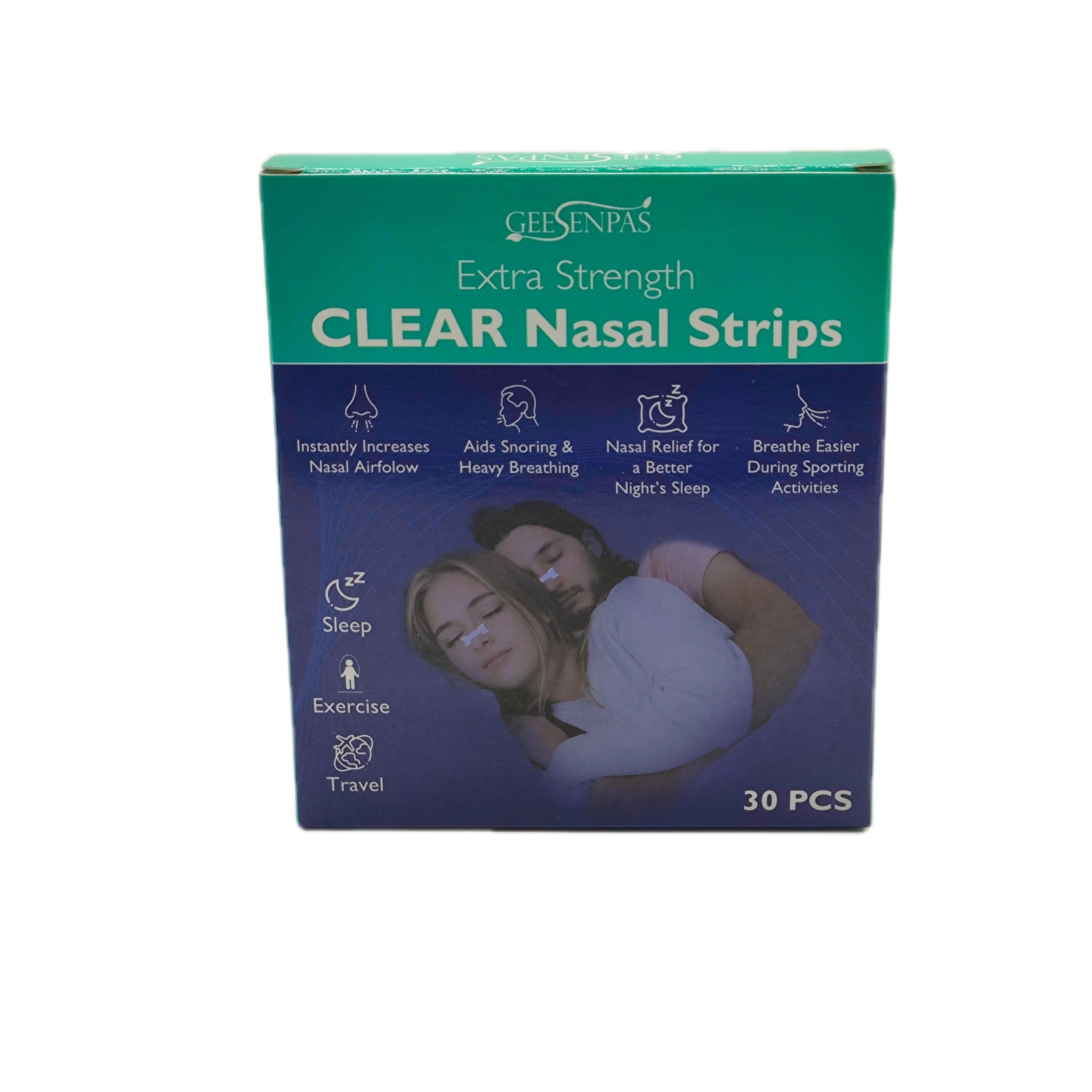 Extra Strength Clear Nasal Strips 30 Pack | Anti-Snoring Aid for Better Breathing alternate view