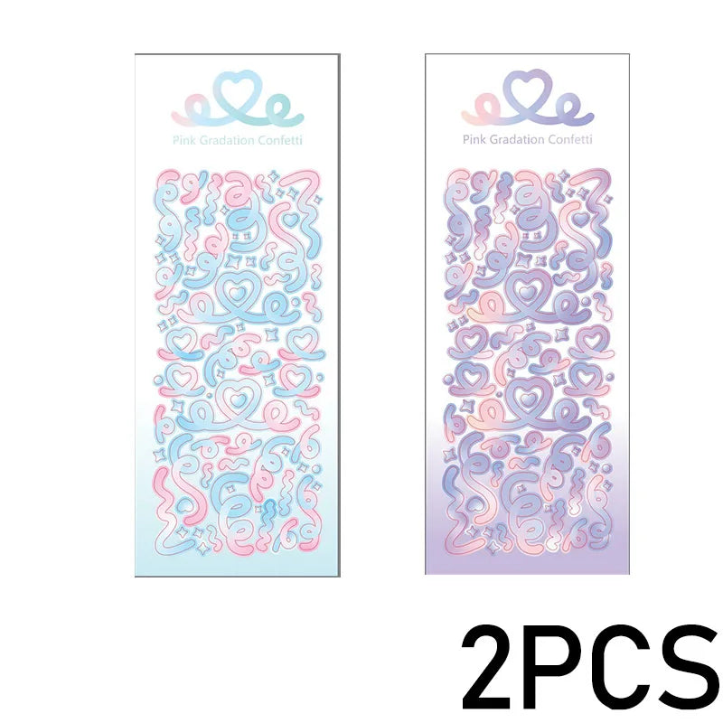 1PCS New Cute Deco Stickers Photocard Decor Kawaii Decorative Scrapbooking Decorati additional angle