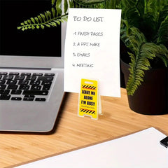 Acrylic Desk Sign "Leave Me Alone, I'm Busy" | Humorous Office Decor