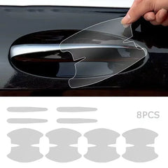 8Pcs Car Door Bowl Anti-scratch Sticker Clear Door Bowl Handle Protection Sticker Paint Surface Film Car Accessories