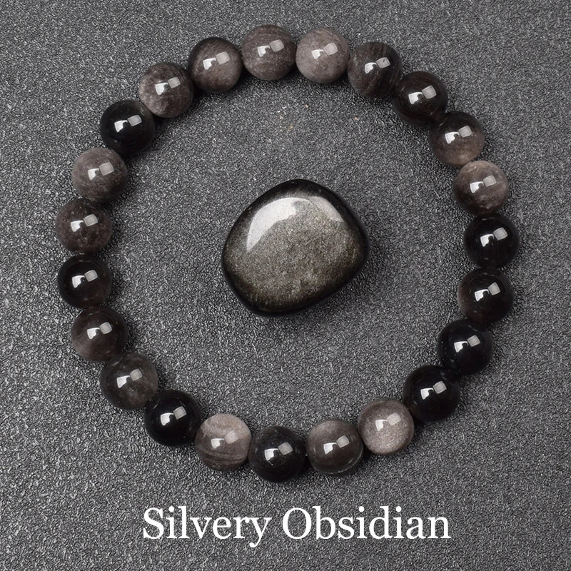 Natural Black Agates Beads Bracelet Women Men Genuine Black Onyx Natural Stone 6mm additional angle
