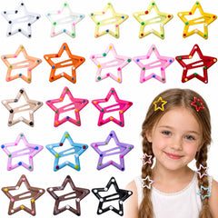 100PCS Colorful Star BB Hair Clips Cute Y2K Hair Pins for Girls Women Broken Hair Bangs Clips Fashion Hair Accessories