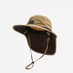 Sun Protection Fisherman Hat for Men and Women | UV Blocking Neck Flap detail view