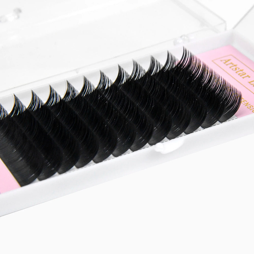 ARTSTAR 12 Rows False Eyelashes Tray | J B Curl 6-20mm Matte Black Lash Extensions additional angle