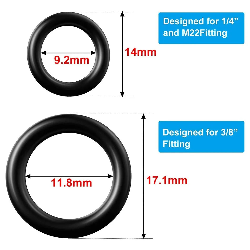 M22 O Ring and Gasket Set for High Pressure Washer | Quick Disconnect Fitting Seals detail view