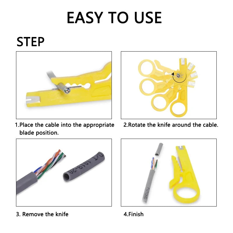 Wire Stripper and Crimper Tool | Multifunctional Cable Stripping Pliers additional angle