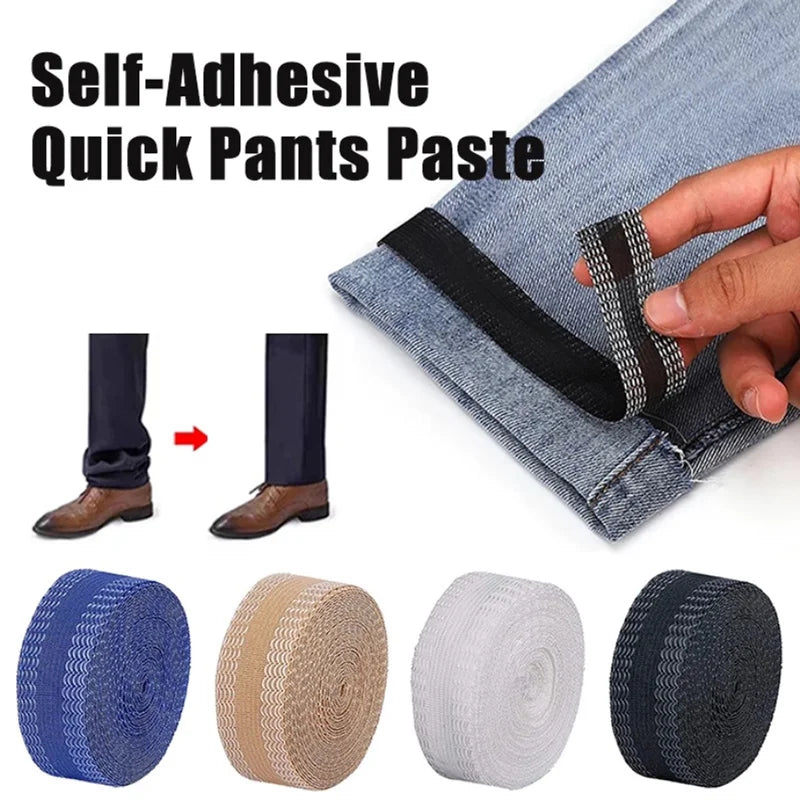 1-5M Self-Adhesive Pants Hem Paste Tape Trouser Edge Paste Iron-on Pant Shorten Repai alternate view