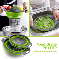 Silicone Vegetable and Fruit Cleaning and Drainage Basket Cleaning Basket 1PCS Foldin alternate view