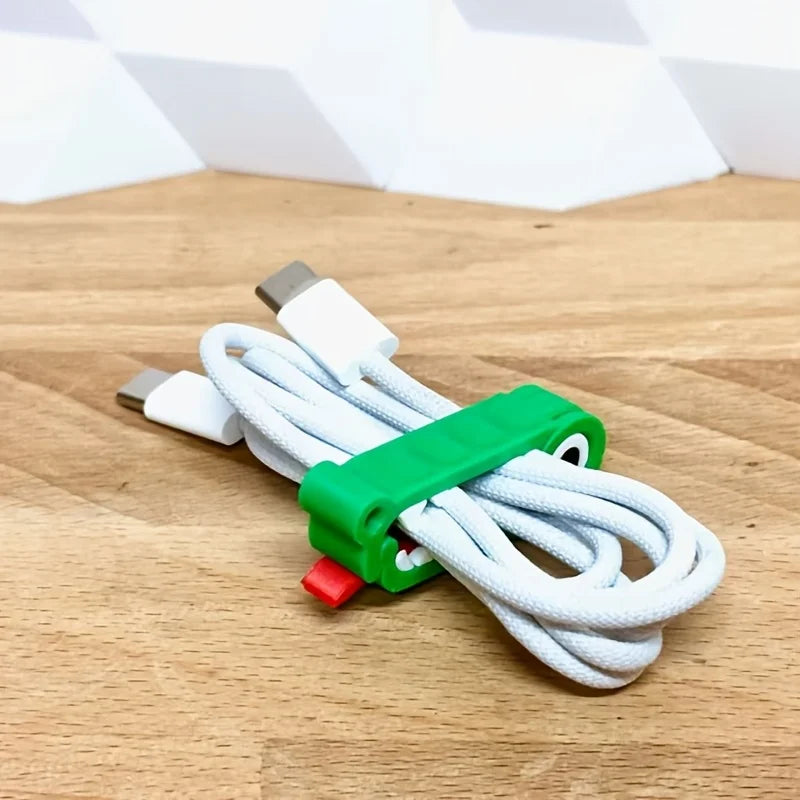 1/3pcs Fun Crocodile Cable Organizer Clip - Adorable Crocodile-Shaped Holder, PET M additional angle