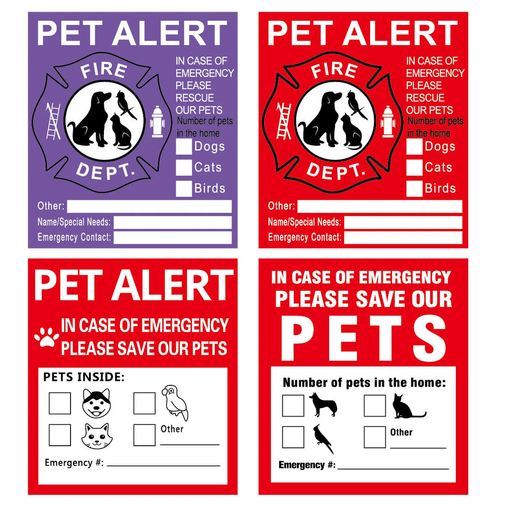 Pet Alert Safety Stickers for Fire Rescue | Emergency Pet Inside Decal for Window or Doo detail view
