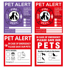 Pet Alert Safety Stickers for Fire Rescue | Emergency Pet Inside Decal for Window or Doo detail view
