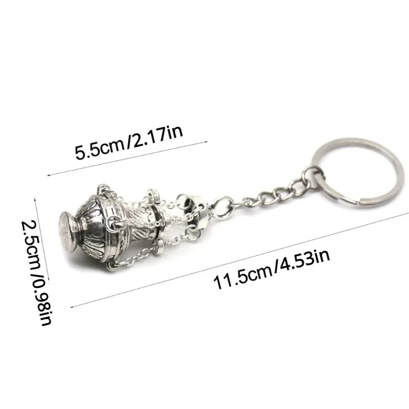 Christian Incense Burner Keychain | Religious Key Ring for Car Bag Pendant alternate view
