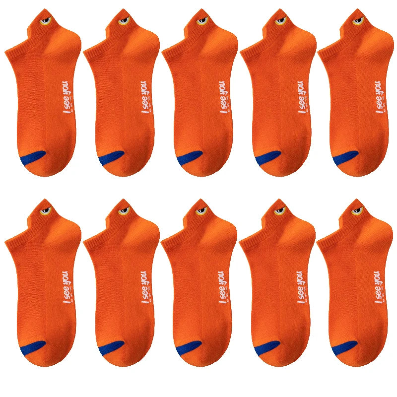 5/10 Pairs Man Short Socks Ankle Boat Socks Breathable Casual Athletic Socks Women additional angle