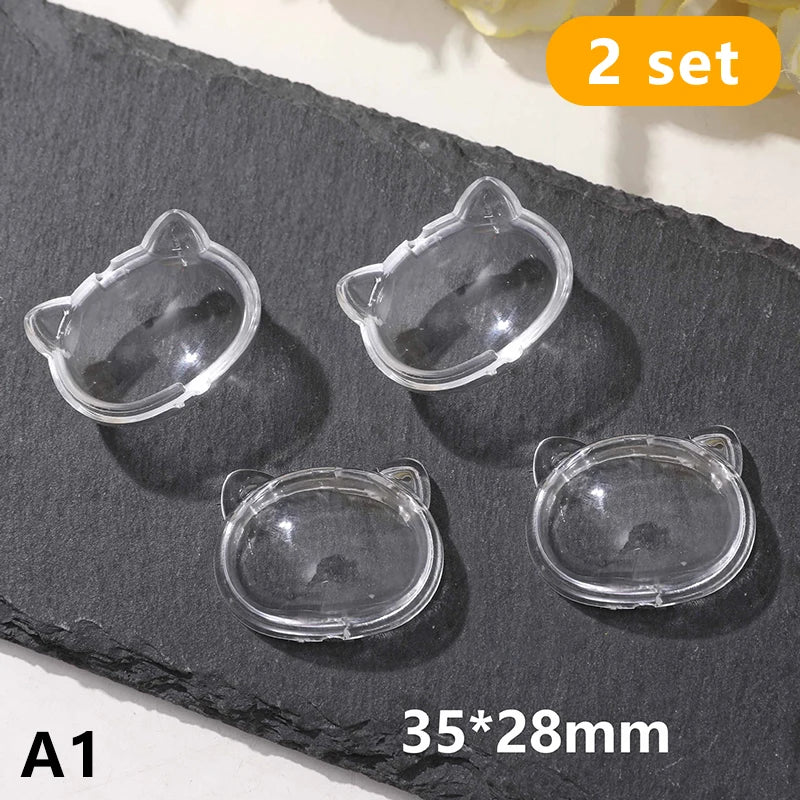 2Pcs Pet Hair Keepsake Box Transparent Dog Cat Fur Storage Box For DIY Memorial Decorati detail view
