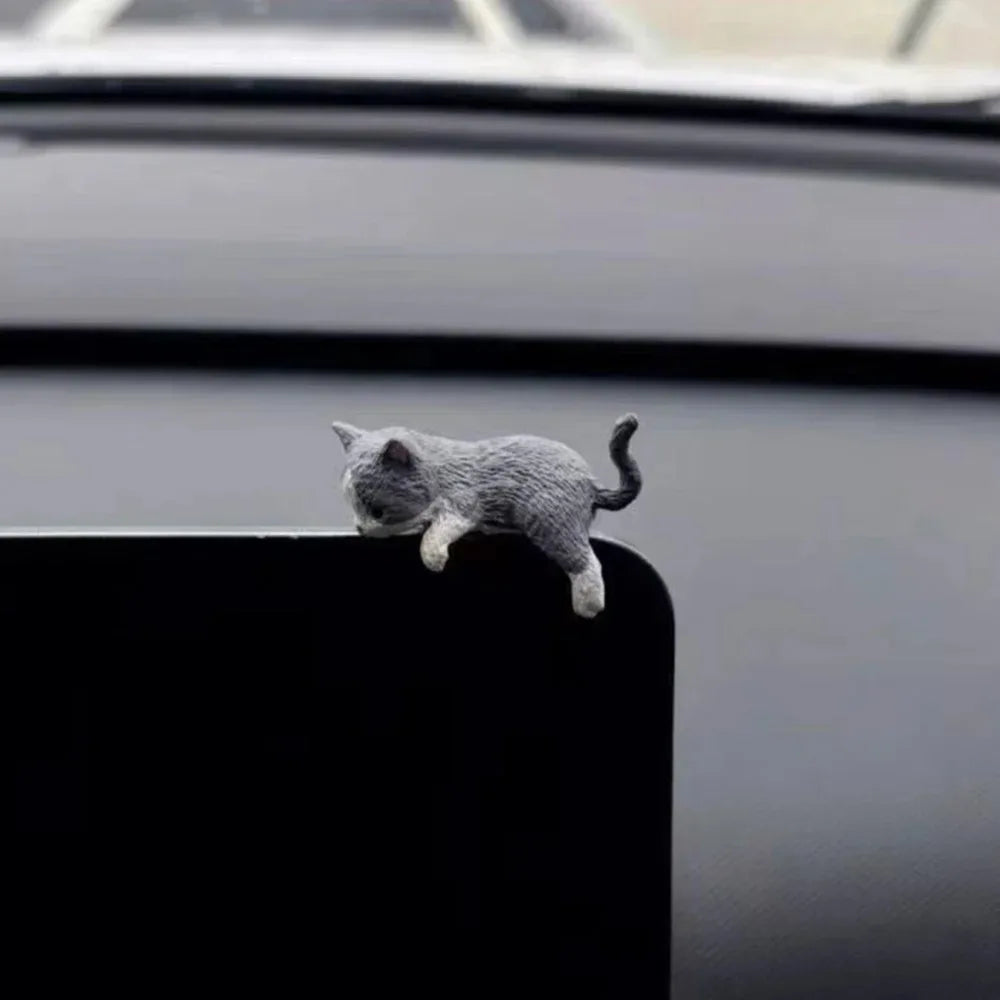 Funny Sleeping Cats Car Dashboard Ornament Adorable PVC Decoration For Car Interior F alternate view