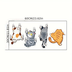 1 Set Cute Cartoon Cat Wall Sticker | Self-adhesive Reusable Decor for Bedroom and Dorm detail view