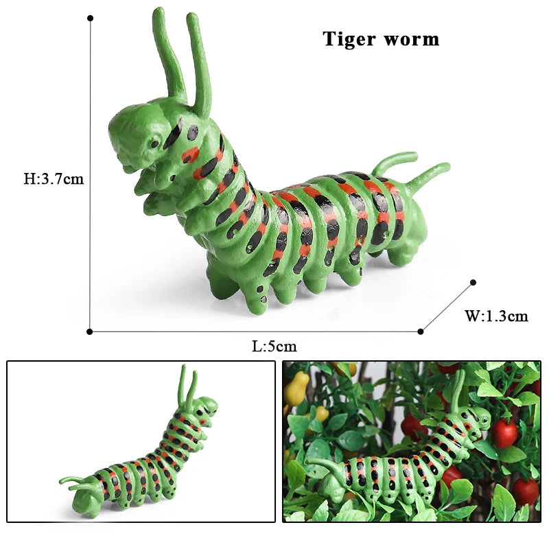 Oenux Insect Animals Model Spider Web Scorpion Bat Action Figures Figurine Miniature Cute Educational Kid Toy Halloween Gift