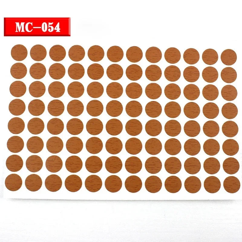 96Pcs 15mm Wood Furniture Screw Cap Covers | Self-Adhesive Hole Stickers for Desk Cab lifestyle view