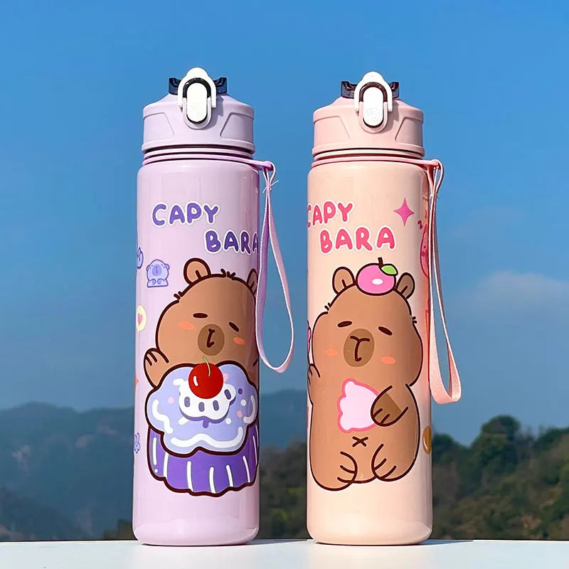 A Large-Capacity Capybara Straw Cup, Cute and Portable, Suitable for Outdoor Activiti lifestyle view