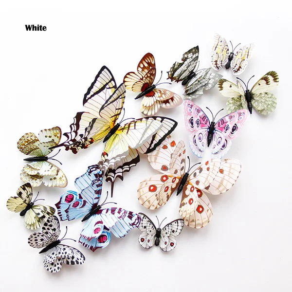 3D Butterfly Wall Stickers | 12/24pcs Magnetic Decor for Refrigerator and Walls close-up view
