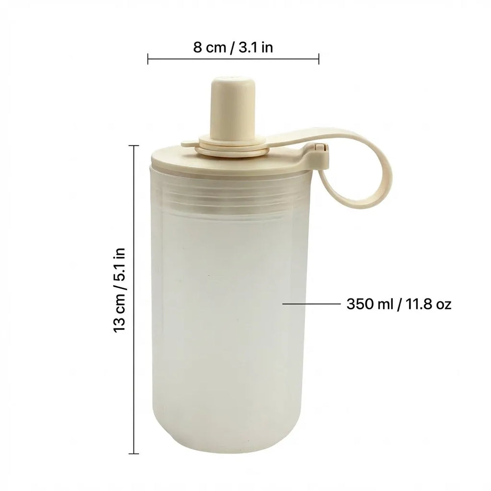 Transparent Plastic Tea Milk Coffee Mug Portable Cold And Hot Water Cup With Straw&Han close-up view