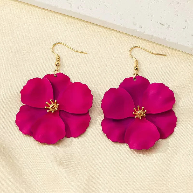 Women’s Floral Drop Earrings | Lightweight Spring and Summer Jewelry additional angle