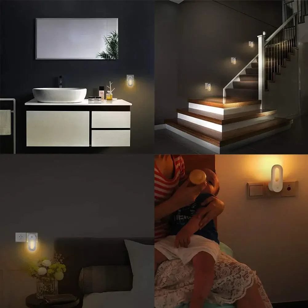 LED Plug Night Light with Twilight Sensor | Energy Saving Wall Socket Lamp for Kids Room detail view