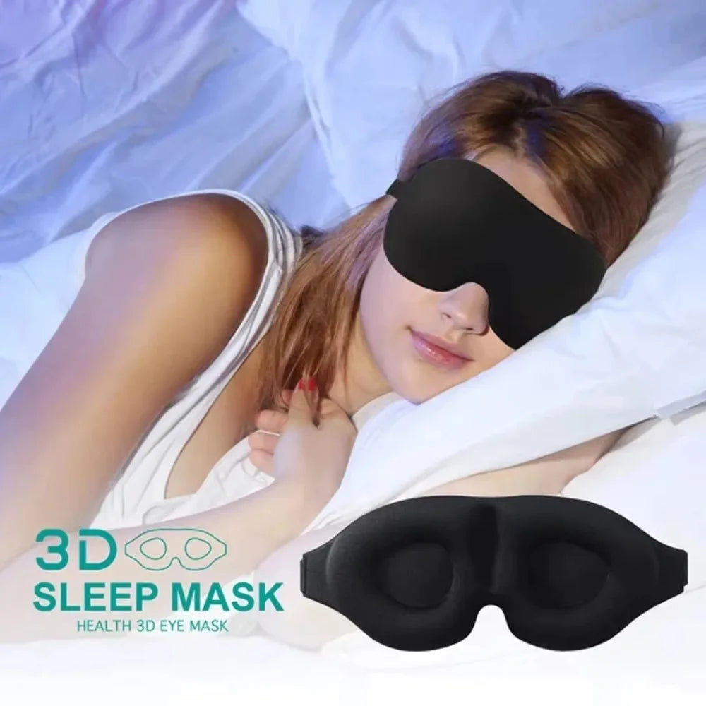 3D Contoured Sleep Eye Mask for Deep Sleep | Ergonomic Light Blocking Blindfold lifestyle view