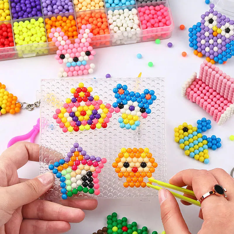 300pcs DIY Water Spray Beads 36 Colors Refill Beads Puzzle Crystal Set Ball Game 3D Ha close-up view