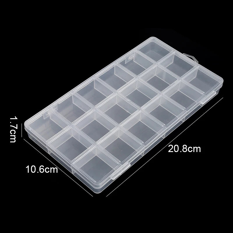 Jewelry Box Clear Plastic Organizer Box Empty Earring Storage Organizer Display Case for detail view