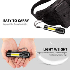 Portable Zoomable Strong LED Flashlight | Rechargeable Mini Torch for Camping and Emerge detail view