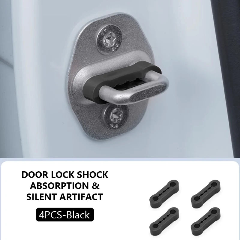 SEAMETAL 4pcs Universal Car Door Lock Damper Buffer Sillcone Deadener Seal Shock Absorber Noise Insulation for Car Accessories