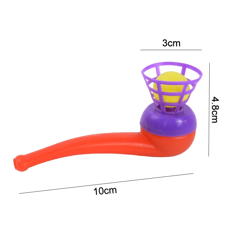 12PCS Suspended Blow Pipe Blow Ball Rod Game Children Balance Training Floating Blo additional angle