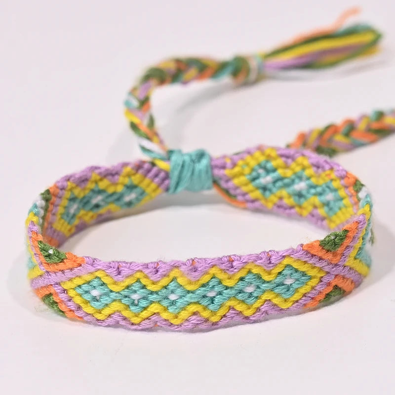 Rope Weave Bohemia Friendship Bracelet | Handmade Summer Beach Jewelry for Women detail view