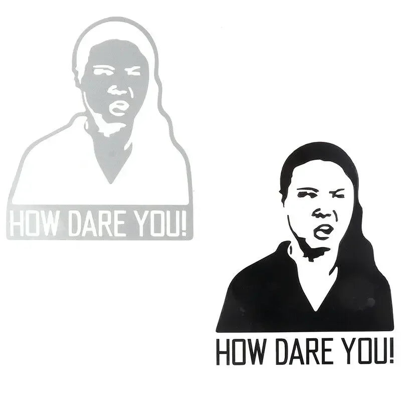 How Dare You Car Sticker | Waterproof Vinyl Decal for Laptop, Car & Wall detail view