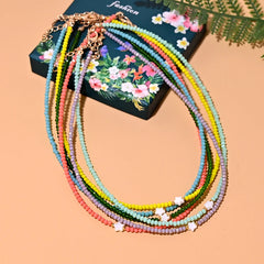 Shell Star Crystal Choker Necklace | Trendy Summer Jewelry for Women detail view