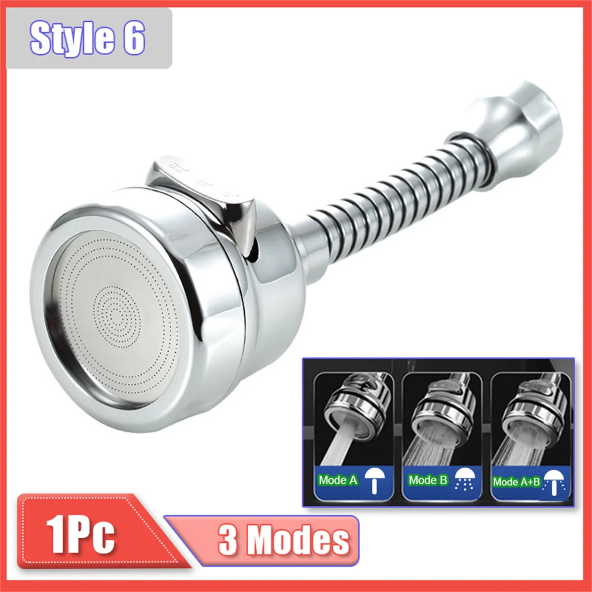 Universal Kitchen Faucet Adapter 360 Rotation Extender