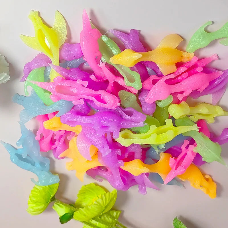 5-20Pcs Colorful Finger Catapult Noctilucent Dinosaur Games Birthday Shower Favor G additional angle