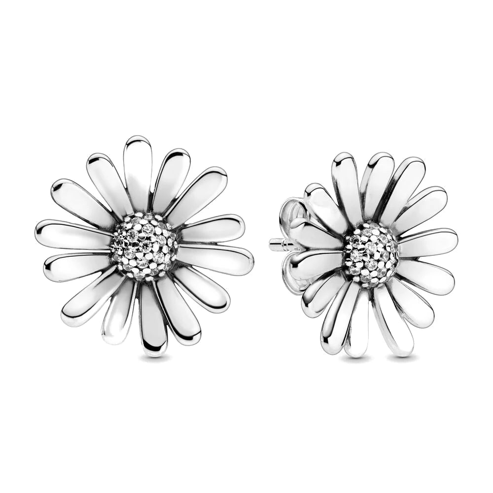 Hot Sell Double Hoop Swallow Sunflower Fit Original Charms Diy Fine Jewelry Gift For W close-up view