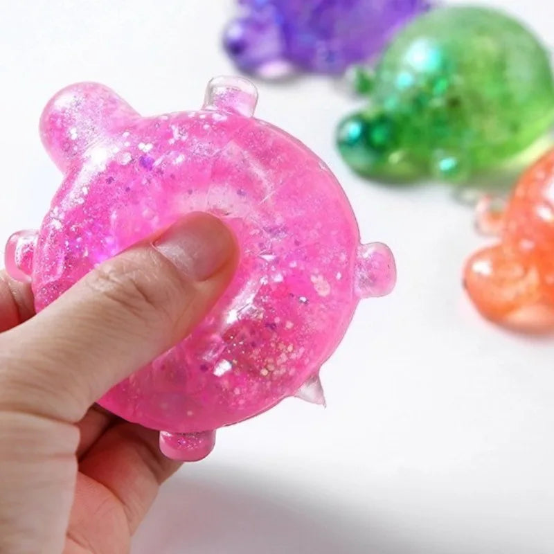 Squishy Turtle Fidget Toy | Glitter Squeeze Toy for Stress Relief alternate view