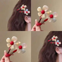 Stylish Hair Clip with Gradient Flower Design for Elegant Presentations