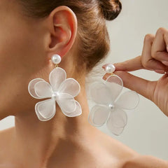 1 Pair Trendy Elegant Ear Accessories Jewelry Temperament Exaggerated Imitation Pearl alternate view
