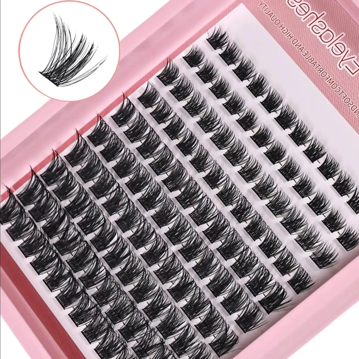 120pcs Lash Clusters Wispy Individual Eyelashes 8-16mm D Curl Fluffy Cluster Lashes Natural Look Eye