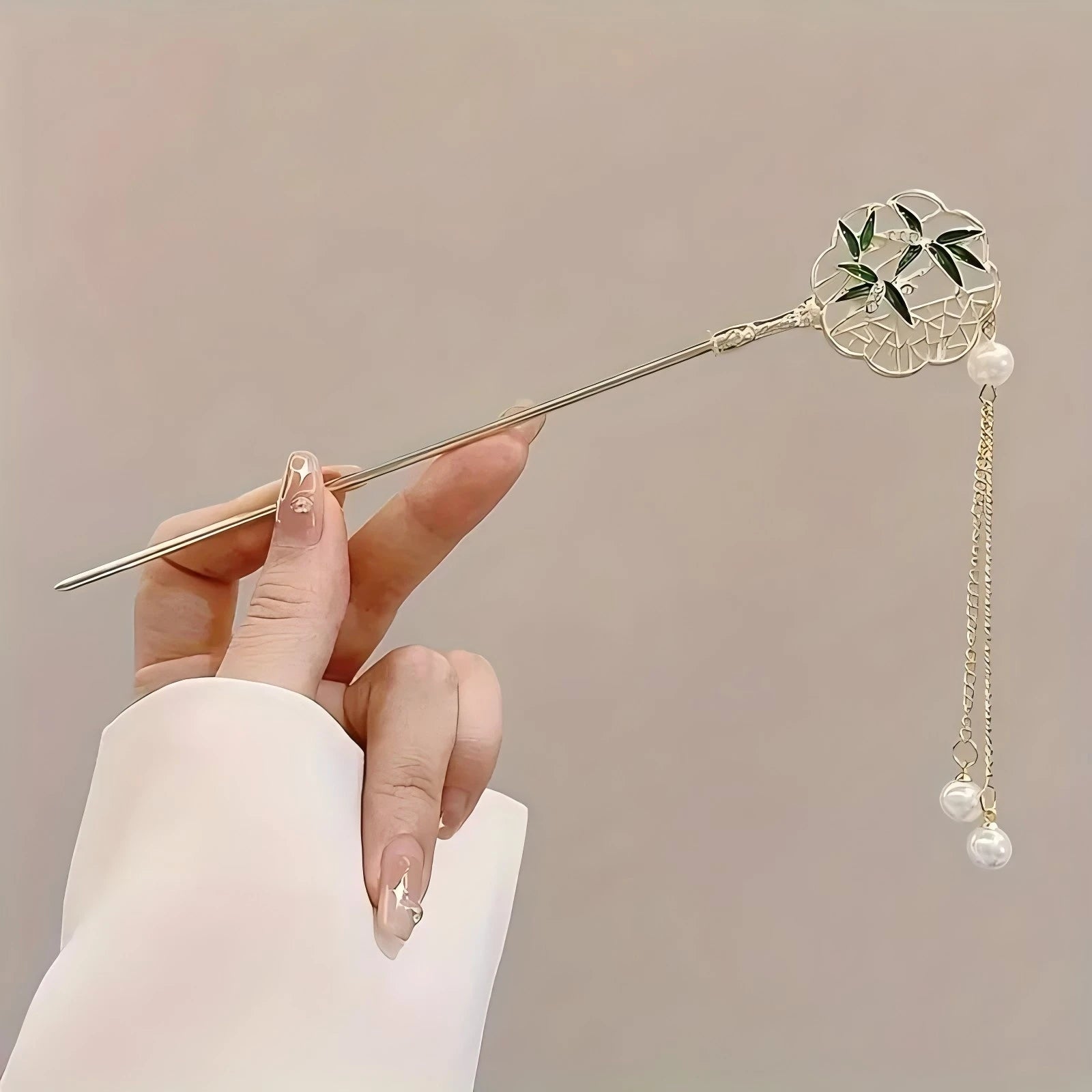 1/6pcs Elegant Chinese Style Tassel Hair Stick Traditional Floral Design Hairstyle Acces detail view