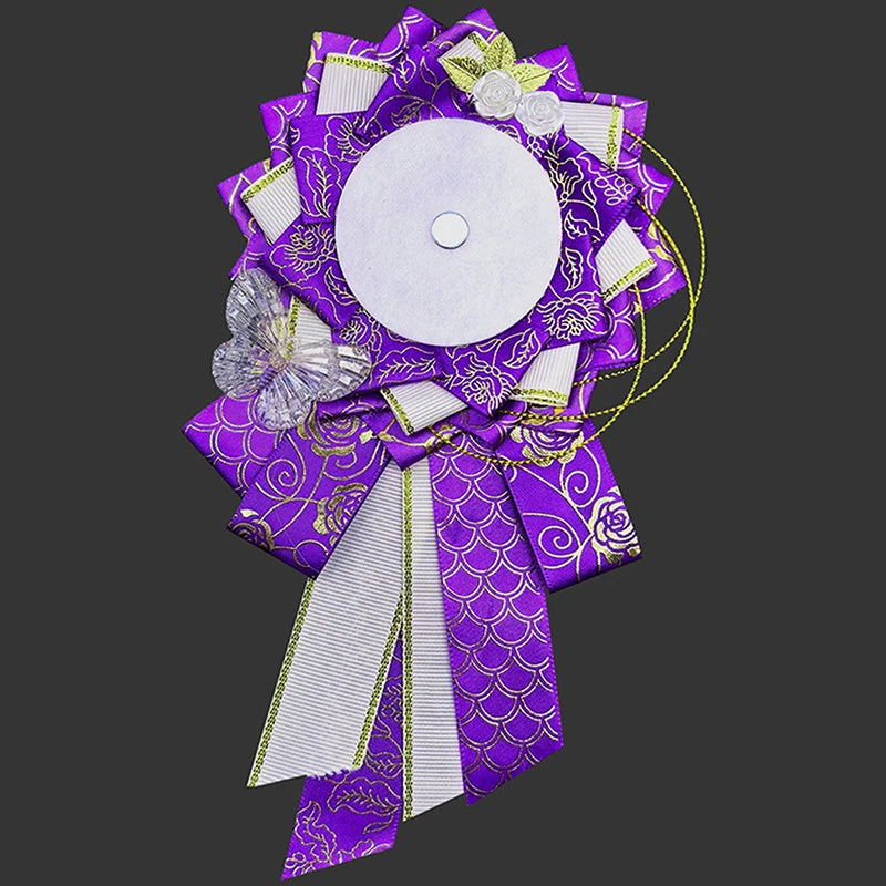 Ribbon Cosplay Ita Bags Rosette Protection Flower Pin Holder Badge Base Accessoriesra lifestyle view
