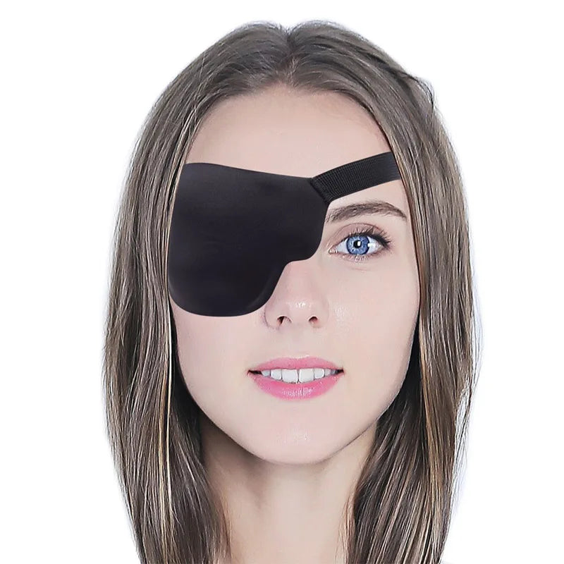 Black Single Eyepatch Blindfold | Adjustable Eye Mask for Sleeping, Amblyopia, and Co alternate view