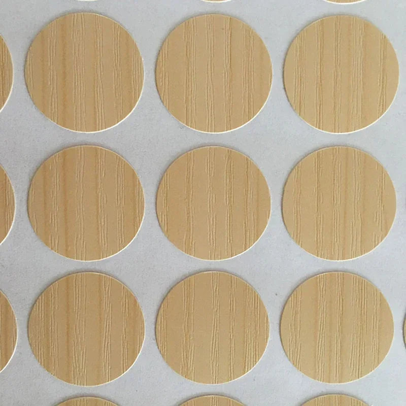 96Pcs 15mm Wood Furniture Screw Cap Covers | Self-Adhesive Hole Stickers for Desk C additional angle