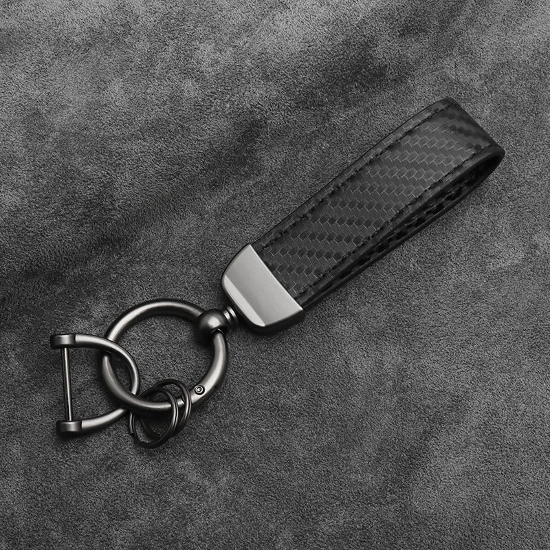 Carbon Fiber Car Key Chain Buckle Key Ring detail view