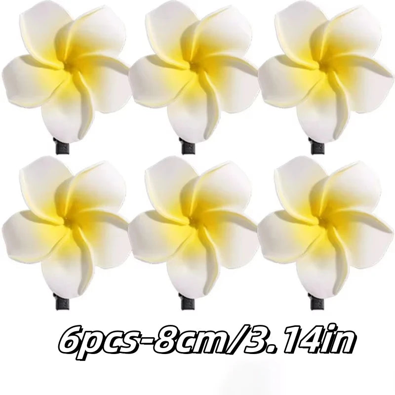 3pcs/10pcs Set Plumeria Hair Clip for Women Fashion Flower Duckbill Clip Cute Girls Side Clip Hair Accessories